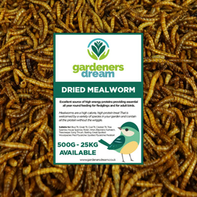 Gardeners Dream Dried Mealworms Protein Rich Wild Bird Food (1Kg)