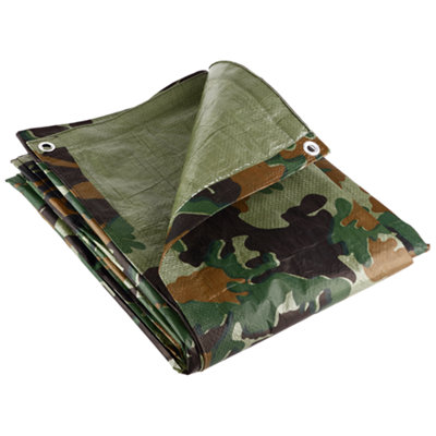 Gardeners Dream Groundmaster 80Gsm Camouflage Tarpaulin (4.5M X 6M) from B&Q