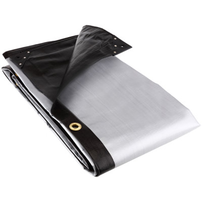 Gardeners Dream Groundmaster 270Gsm Black/silver Tarpaulin (1.2M X 1.8M) from B&Q