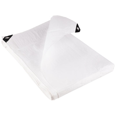 Gardeners Dream Groundmaster 110Gsm Standard White Tarpaulin (3.6M X 5.4M) from B&Q