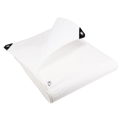 Gardeners Dream Groundmaster 200Gsm Super White Tarpaulin (3.5M X 5.5M) from B&Q