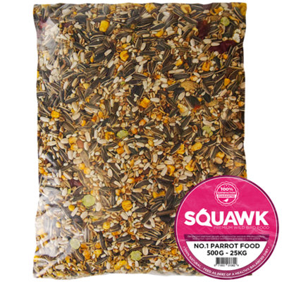 Gardeners Dream 2.5Kg Squawk Parrot FruitNutritious African Grey Macaw Parrots Food Feed Mixtured from B&Q