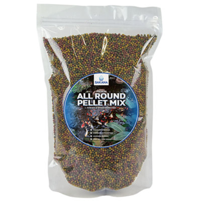 Gardeners Dream Sakana 2.5Kg All Round Mix Pond Pellets Complete Premium Balanced Cold Water Fish Food from B&Q