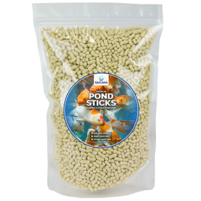 Gardeners Dream Sakana 2.5Kg Premium Pond Fish Sticks Complete All Round Balanced Cold Water Fish Food from B&Q