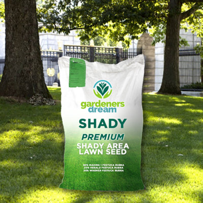 10Kg Gardeners Dream Shady Lawn Dark Area Under Trees Quality Grass Seed from B&Q