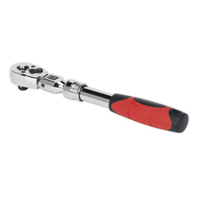 Sealey Flexi-Head Ratchet Wrench 3/8"" Square Drive Extendable Red AK6681 - Image 16