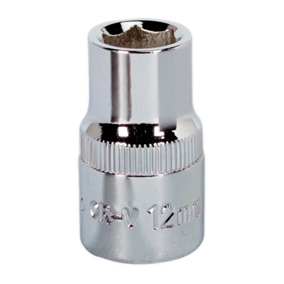 Sealey Walldrive Socket 12mm 1/2" Square Drive Fully Polished Finish Tool Sp1212