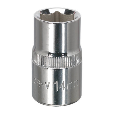 Sealey Walldrive Socket 14mm 1/2"sq Drive Fully Polished