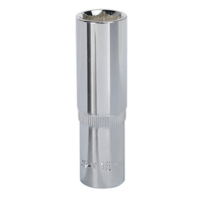 Sealey Walldrive Socket 16Mm Deep 1/2" Drive Fully Polished Finish Tool Sp1216d