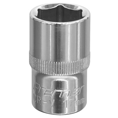 Sealey Walldrive Socket 17mm 1/2" Square Drive Fully Polished Finish Tool Sp1217