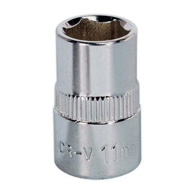 Sealey Walldrive Socket 11mm 3/8" Square Drive Fully Polished Finish Tool Sp3811