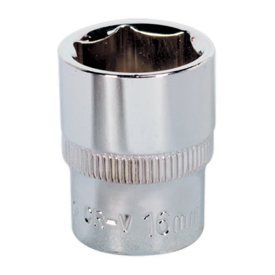 Sealey Walldrive Socket 16Mm 3/8" Square Drive Fully Polished Finish Tool Sp3816