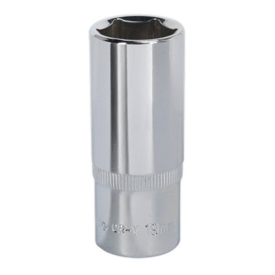 Sealey Walldrive Socket 19mm Deep 3/8"sq Drive Fully Polished
