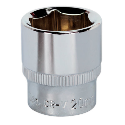 Sealey Walldrive Socket 20mm 3/8" Square Drive Fully Polished Finish Tool Sp3820