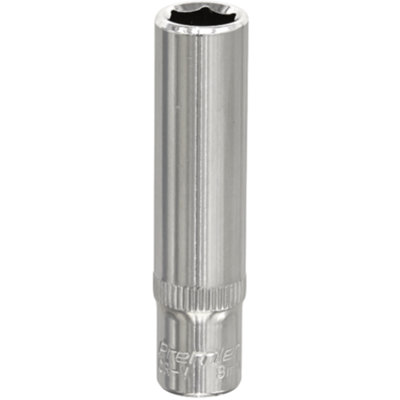 Sealey Walldrive Socket 8Mm Deep 1/4" Square Chrome Vanadium Steel Sp1408d