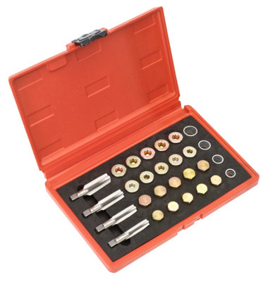 B&Q Sealey Drain Plug Thread Repair Set Vs660 Light
