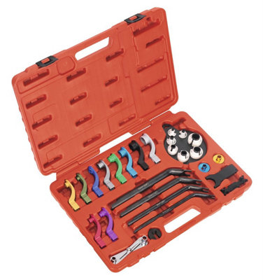 B&Q Sealey Fuel & Air Conditioning Disconnection Tool Kit 27Pc Vs0557
