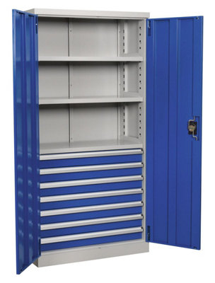  - Sealey Industrial Cabinet 7 Drawer 3 Shelf 1800mm Apiccombo7