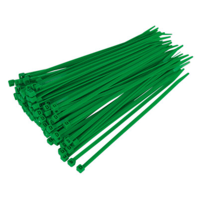 Sealey Cable Ties 200 X 4.8mm Heat Resistant Pack Of 100 Green Ct20048P100G from B&Q