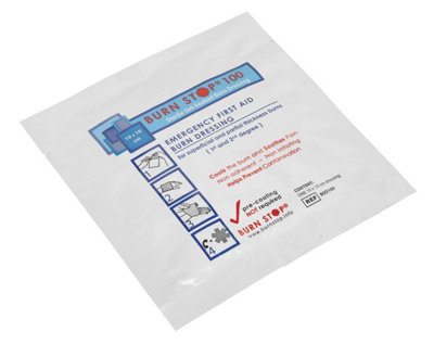 Sealey Watergel Burn Stop 10cm x 10cm - Part No. SBK10 - Image 12