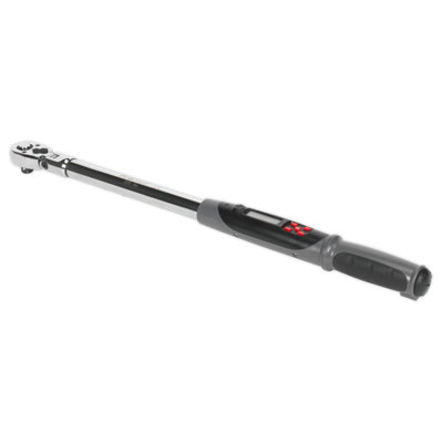 B&Q Sealey Angle Torque Wrench Flexi-Head Digital 1/2"Sq Drive 20-200Nm(14.7-147.5Lb.ft) Stw309