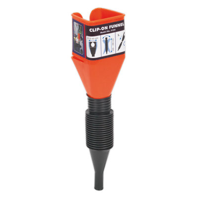 Sealey Clip-On Funnel With Spout & 170Mm Flexible Hose 25-60Mm Diameter F12s