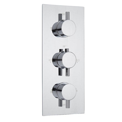 Homestylestore Chrome 2 Outlet Thermostatic Mixer Shower Valve from B&Q