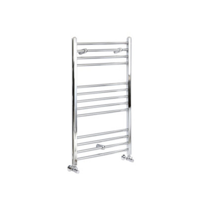 Homestylestore Chrome Straight Bar Heated Towel Rail Radiator 1000mm X 500mm from B&Q