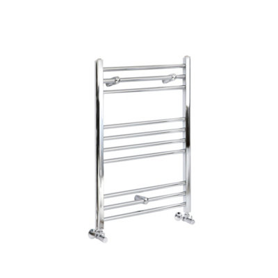 Homestylestore Chrome Straight Bar Heated Towel Rail Radiator 800mm X 500mm from B&Q