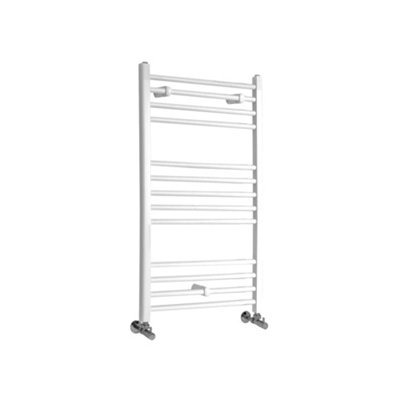 Homestylestore White Straight Bar Heated Towel Rail Radiator 1000mm X 500mm from B&Q