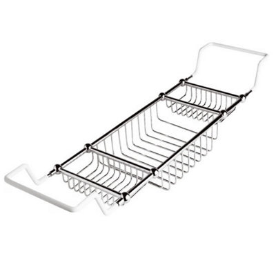 Homestylestore Chrome Adjustable Bath Rack from B&Q