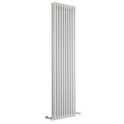 Homestylestore White Cast Iron Style Triple Column Vertical Radiator 1800mm X 470mm from B&Q