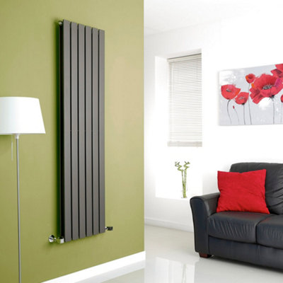 Homestylestore Anthracite Vertical Double Flat Panel Designer Radiator 1600mm X 420mm from B&Q