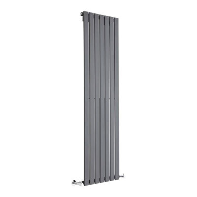B&Q -  Anthracite Vertical Single Flat Panel Designer Radiator 1600mm X 490mm