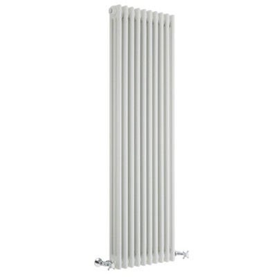 B&Q -  White Cast Iron Style Triple Column Vertical Radiator 1500mm X 470mm