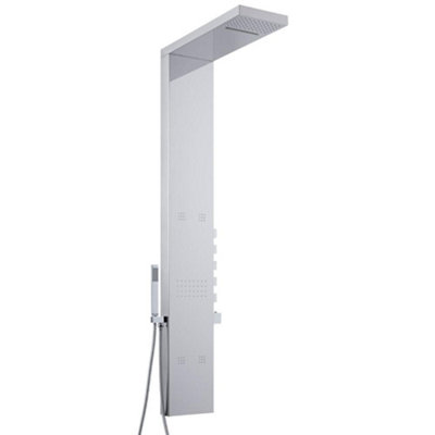 Homestylestore Chrome Thermostatic Shower Tower Panel With Waterblade Shower HeadBody Jets And Hand Shower from B&Q
