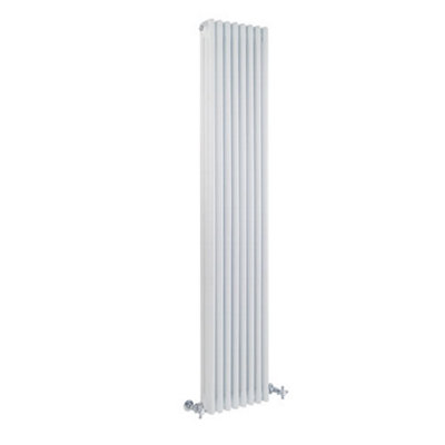 Homestylestore White Cast Iron Style Triple Column Vertical Radiator 1800mm X 380mm from B&Q