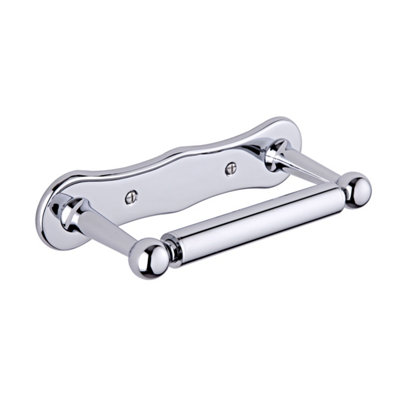 Homestylestore Chrome Wall Hung Bathroom Toilet Roll Holder from B&Q