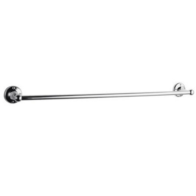 Homestylestore Chrome Wall Mounted Single Towel Rail Holder from B&Q