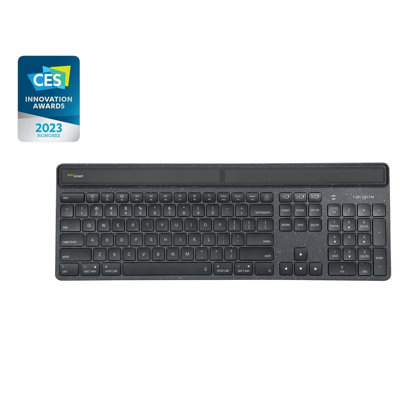 Asus Targus Wireless Keyboard, Ecosmart, Sustainable Energy Harvesting With Solar Technology, Black (Uk)