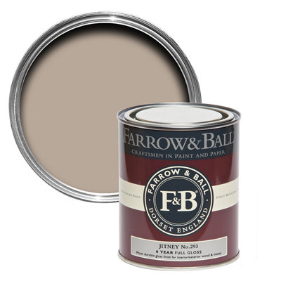 Farrow & Ball Interior Jitney No.293 Gloss Metal & Wood Paint750Ml from B&Q