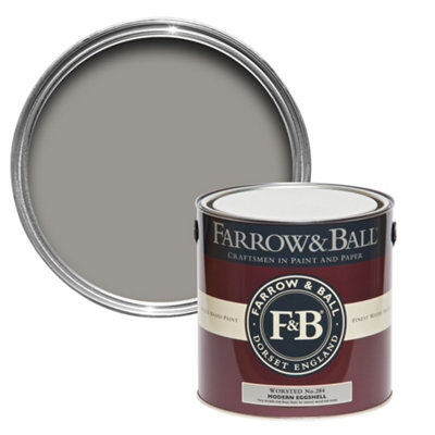 Farrow & Ball Modern Worsted No.284 Eggshell Paint2.5L from B&Q