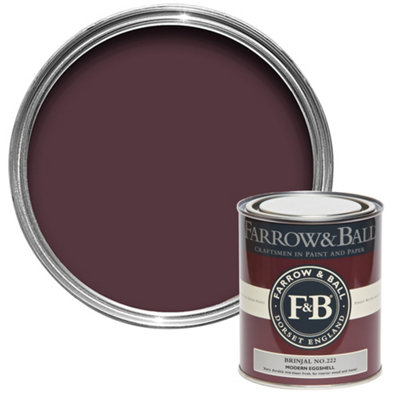 Farrow & Ball Modern Brinjal No.222 Eggshell Paint750Ml from B&Q
