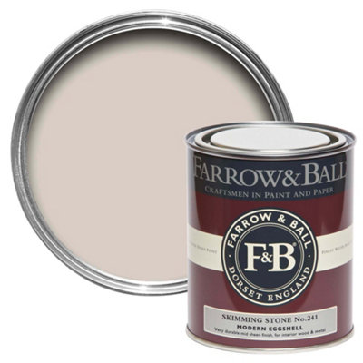 Farrow & Ball Modern Skimming Stone No.241 Eggshell Paint, 750Ml