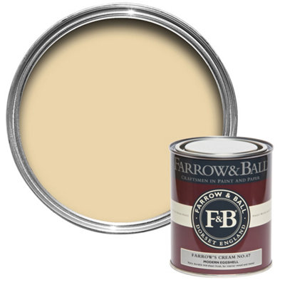 Farrow & Ball Modern Farrow's Cream No.67 Eggshell Paint750Ml