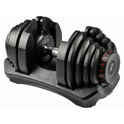 Centurion Supports Strongology Home Fitness Single Adjustable Smart Dumbbell From 5Kg To 40Kg Training Weights In Black from B&Q