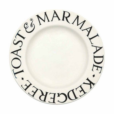 Breakfast/salad Plate: 1 X 22Cm Emma Bridgewater Breakfast Plate Black ToastCeramic from B&Q