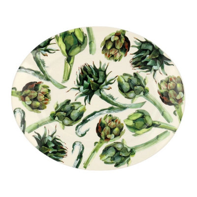 B&Q - Serving Plate: 36Cm  Oval Artichoke PlateCeramic