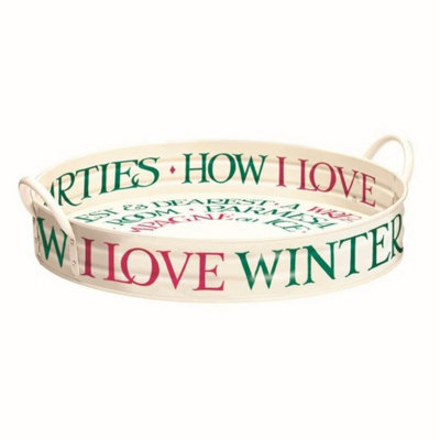 Elite Handled Tray: 39Cm Emma Bridgewater Christmas Toast Large Handle TrayMetal from B&Q
