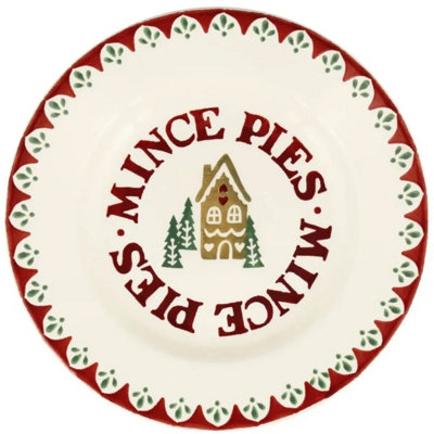 Dinner Plate: 1 X 22Cm Emma Bridgewater Gingerbread Mince Pies Medium Dinner PlateCeramic from B&Q